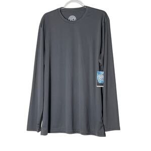 Vapor Apparel Men's UPF 50% UV Protection Long Sleeve T-Shirt 2X Gray